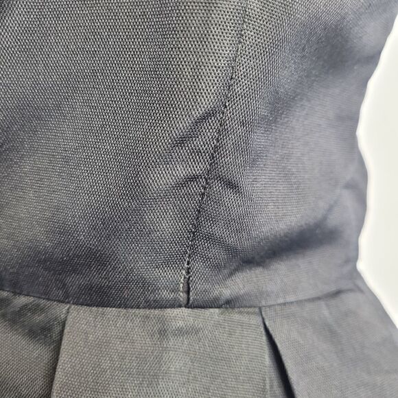 VINTAGE 50s dress Suzy Perette black sleeveless pleated fit and flare pinup XS - Picture 5 of 16